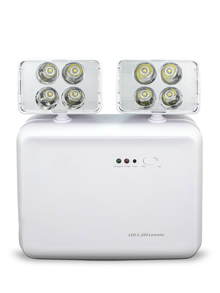 Luminária de Emergência 2.200 Lumens 2 faróis-248 Luminária de Emergência 2.200 Lumens 2 faróis-248