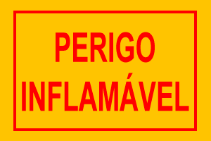 Placa de Gás - 320x280mm Perigo Inflamável-0