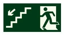 Placa S9 - 316x158 mm - Saída Escada Desce Esquerda-0
