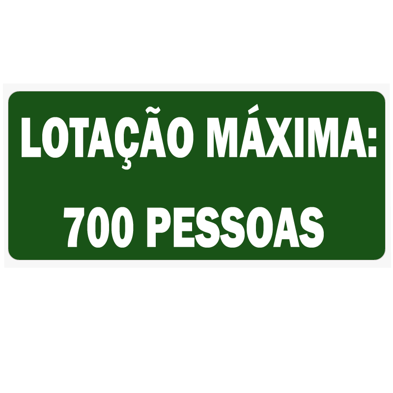 Placa de Lotação Máxima-0 Placa de Lotação Máxima-0