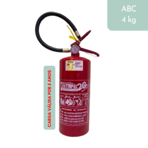 Extintor de Incêndio ABC 4 kg - Com carga de 5 anos