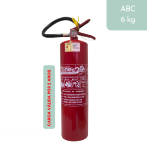 Extintor de Incêndio ABC 6 kg - Com carga de 5 anos