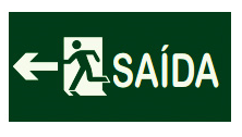 Placa S13 - Saída Imagem Seta para Esquerda
